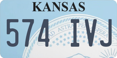 KS license plate 574IVJ