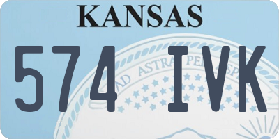 KS license plate 574IVK
