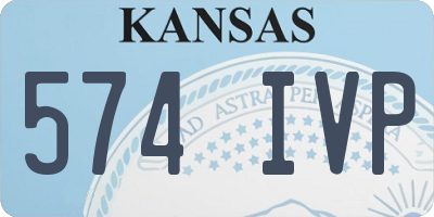 KS license plate 574IVP