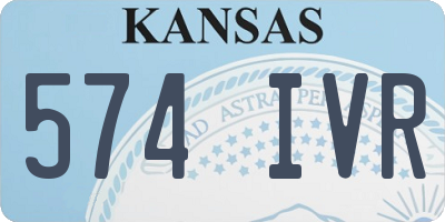 KS license plate 574IVR