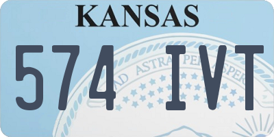 KS license plate 574IVT