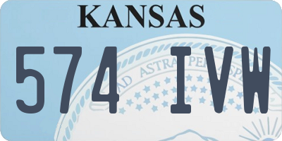 KS license plate 574IVW