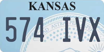 KS license plate 574IVX