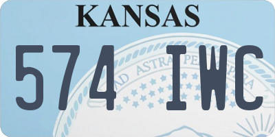 KS license plate 574IWC