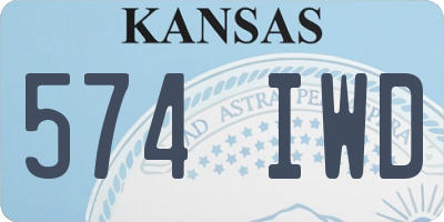 KS license plate 574IWD