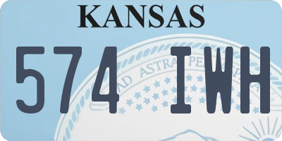 KS license plate 574IWH
