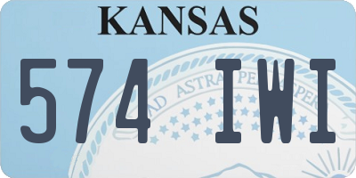 KS license plate 574IWI