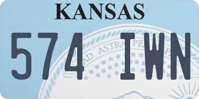 KS license plate 574IWN