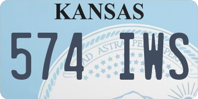 KS license plate 574IWS