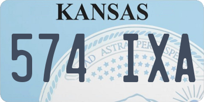 KS license plate 574IXA