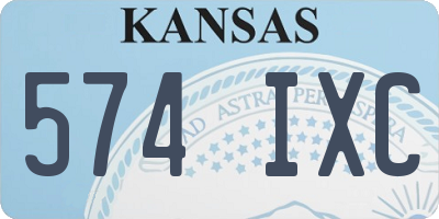 KS license plate 574IXC