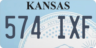 KS license plate 574IXF