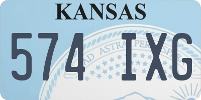 KS license plate 574IXG