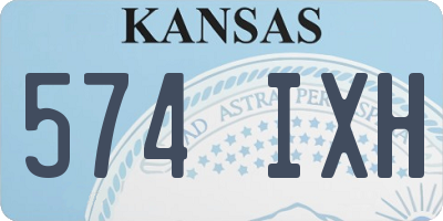 KS license plate 574IXH
