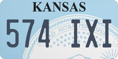 KS license plate 574IXI