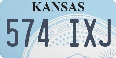 KS license plate 574IXJ