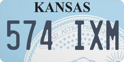 KS license plate 574IXM