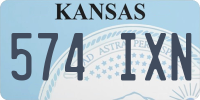 KS license plate 574IXN