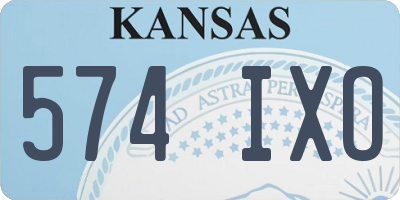 KS license plate 574IXO