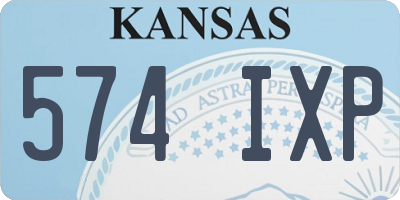 KS license plate 574IXP
