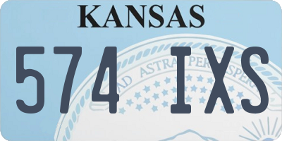 KS license plate 574IXS