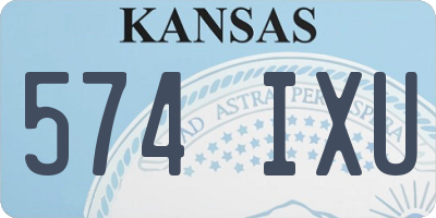 KS license plate 574IXU