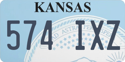 KS license plate 574IXZ