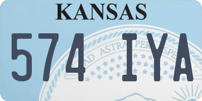 KS license plate 574IYA