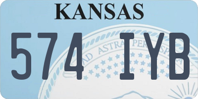 KS license plate 574IYB