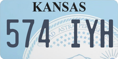 KS license plate 574IYH