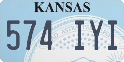 KS license plate 574IYI