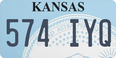 KS license plate 574IYQ