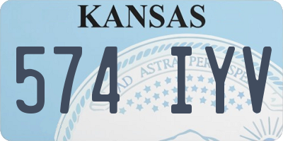 KS license plate 574IYV
