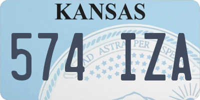 KS license plate 574IZA