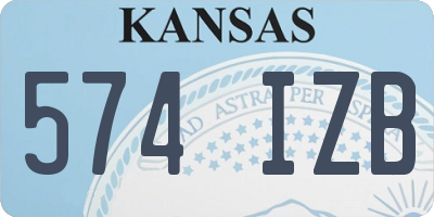KS license plate 574IZB