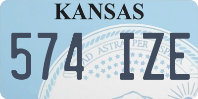 KS license plate 574IZE
