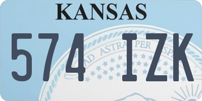 KS license plate 574IZK
