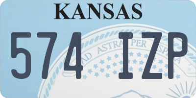 KS license plate 574IZP