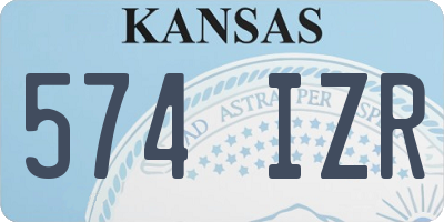 KS license plate 574IZR