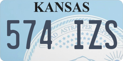 KS license plate 574IZS