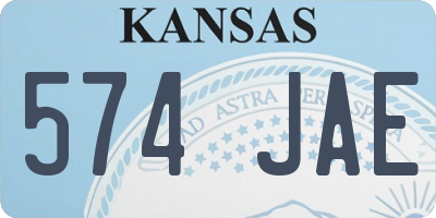KS license plate 574JAE