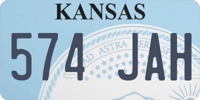 KS license plate 574JAH