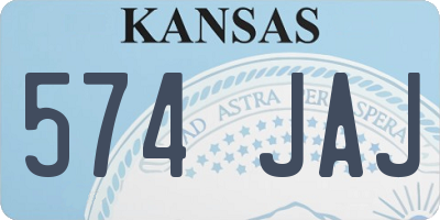 KS license plate 574JAJ