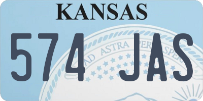 KS license plate 574JAS