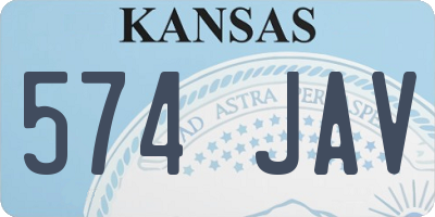 KS license plate 574JAV