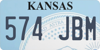 KS license plate 574JBM