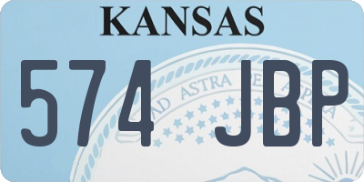 KS license plate 574JBP