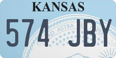 KS license plate 574JBY