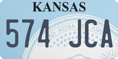 KS license plate 574JCA