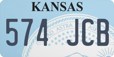 KS license plate 574JCB